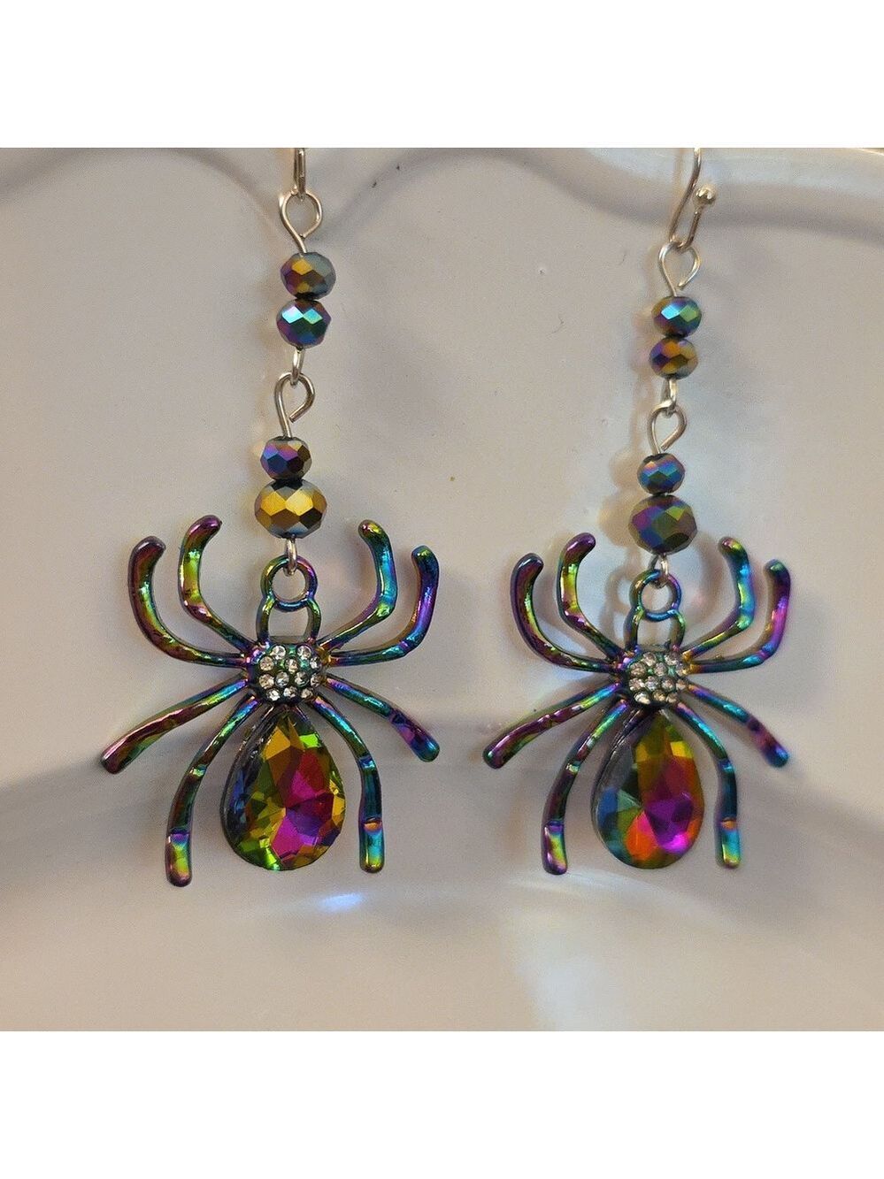 Irridescent Spider Earrings SPOOKY